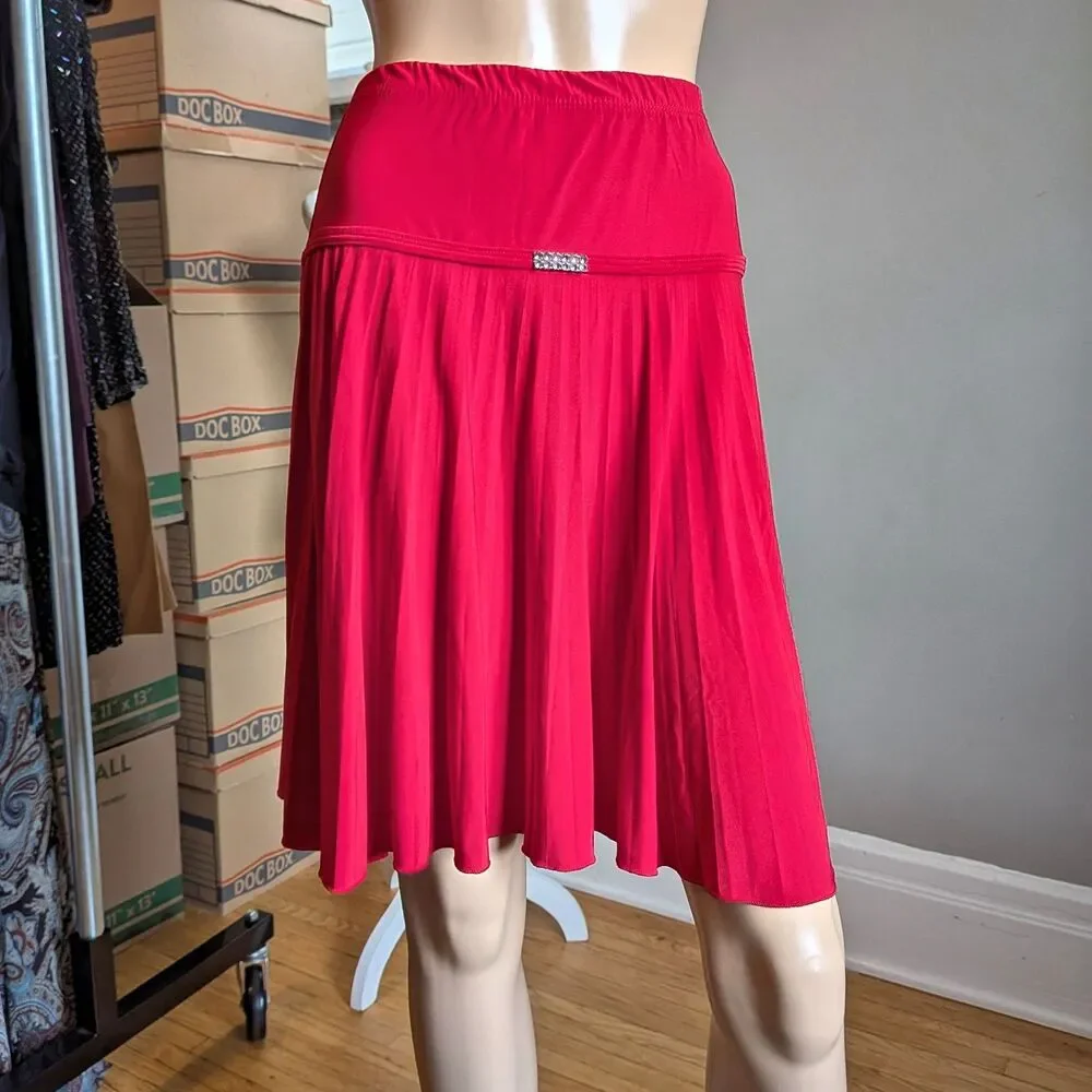 Vintage Y2K JUBI USA Mini Skirt Pleated Rhinestone Whimsigoth Size XS